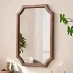 Mid-Century Vintage Wooden Wall Mirror